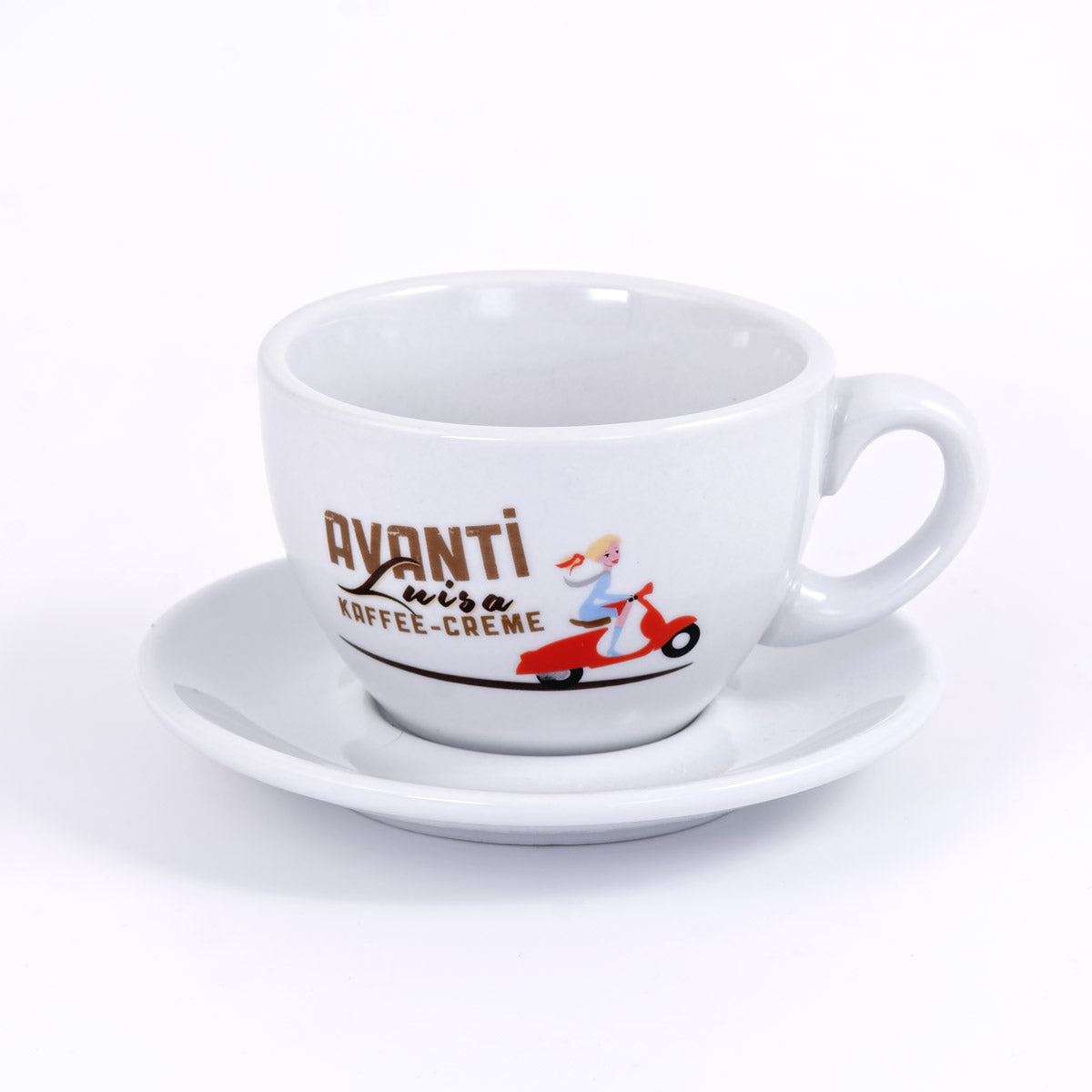 AVANTI Milchkaffeetasse „LUISA“ – 2er Set inkl. Untertassen, 290 ml, dickwandig & robust