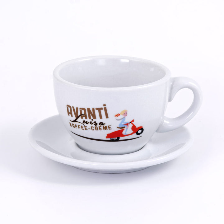 AVANTI "LUISA" Latte Macchiato Cups – Set of 2 including saucers, 290 ml, thick-walled & robust