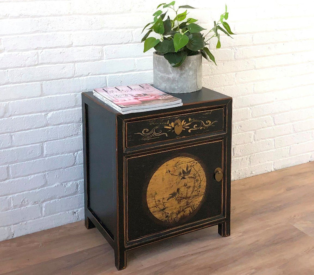 Vintage Asia Chinese Nightstand "LesNoirs" - Art. 35191-11