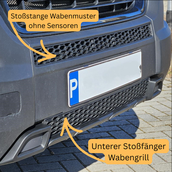 Opel Movano Front Stoßstangen-Grill Set – Honeycomb Design Matte Black