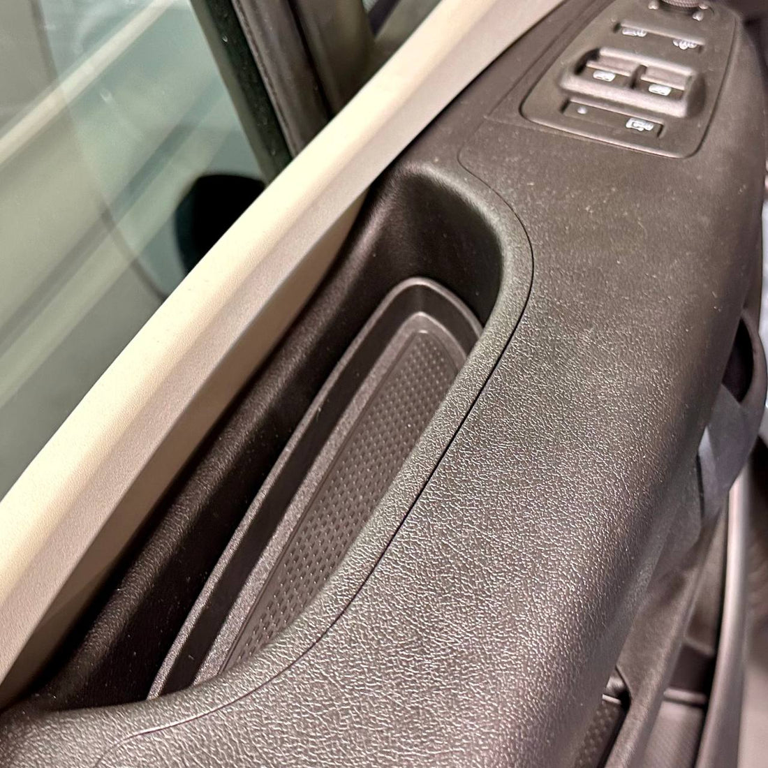 For Opel Movano Rubber Door Liner Pocket Inserts - Black - Van-X