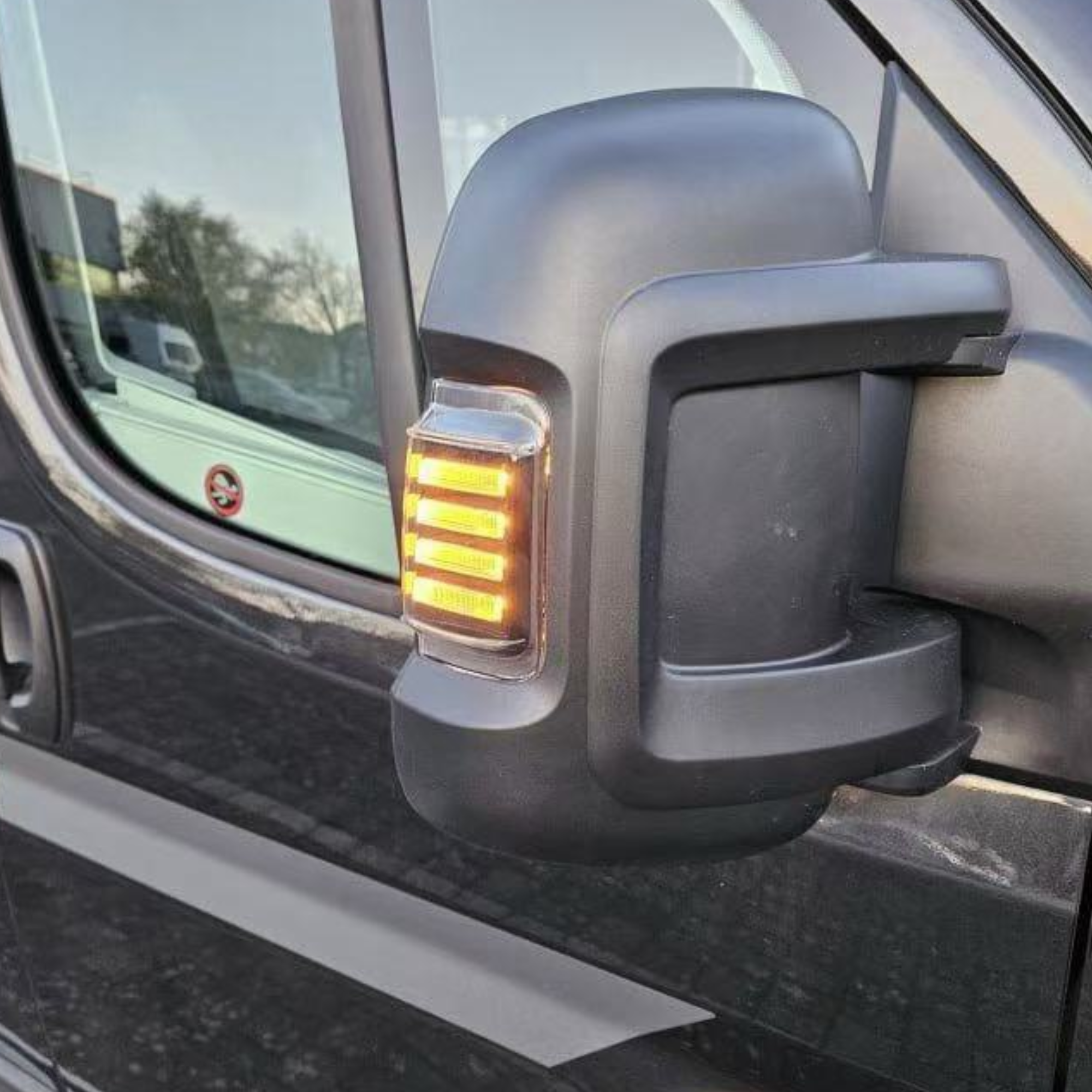 For Fiat Ducato Side Signal Mirror Indicator LED Light - Smoked Lens