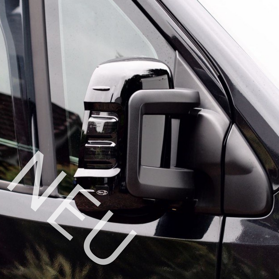 For Fiat Ducato/Ram ProMaster (2007-2024) Wing Mirror Cap/Covers (Set of 2) - Black | Van-X