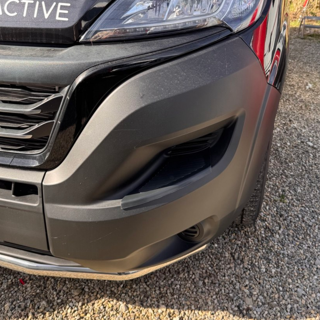 For Peugeot Boxer Front Bumper Foot Plate Protectors – Black, Set of 2 | Van-X