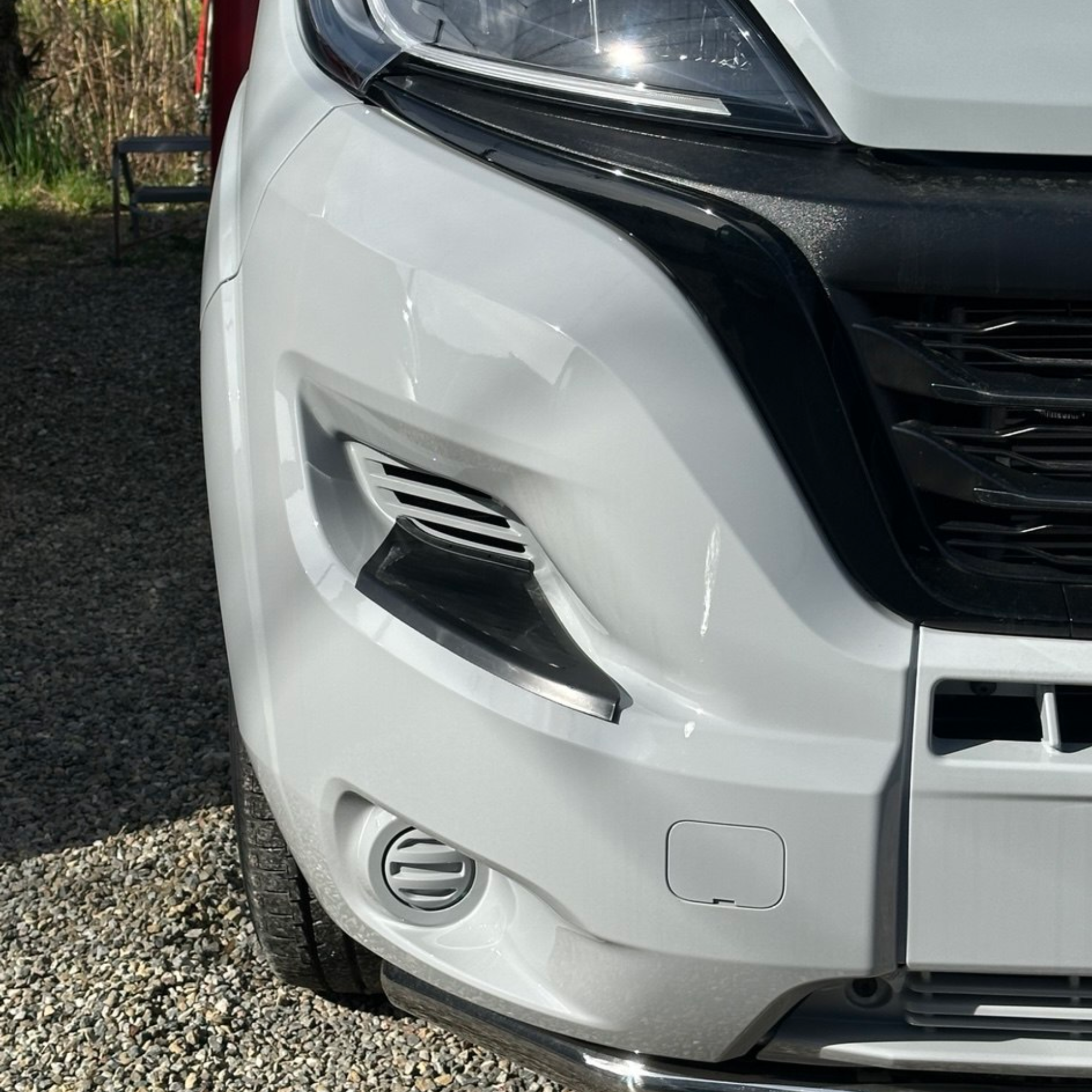 For Citroën Jumper Front Bumper Foot Plate Protectors – Black, Set of 2 | Van-X