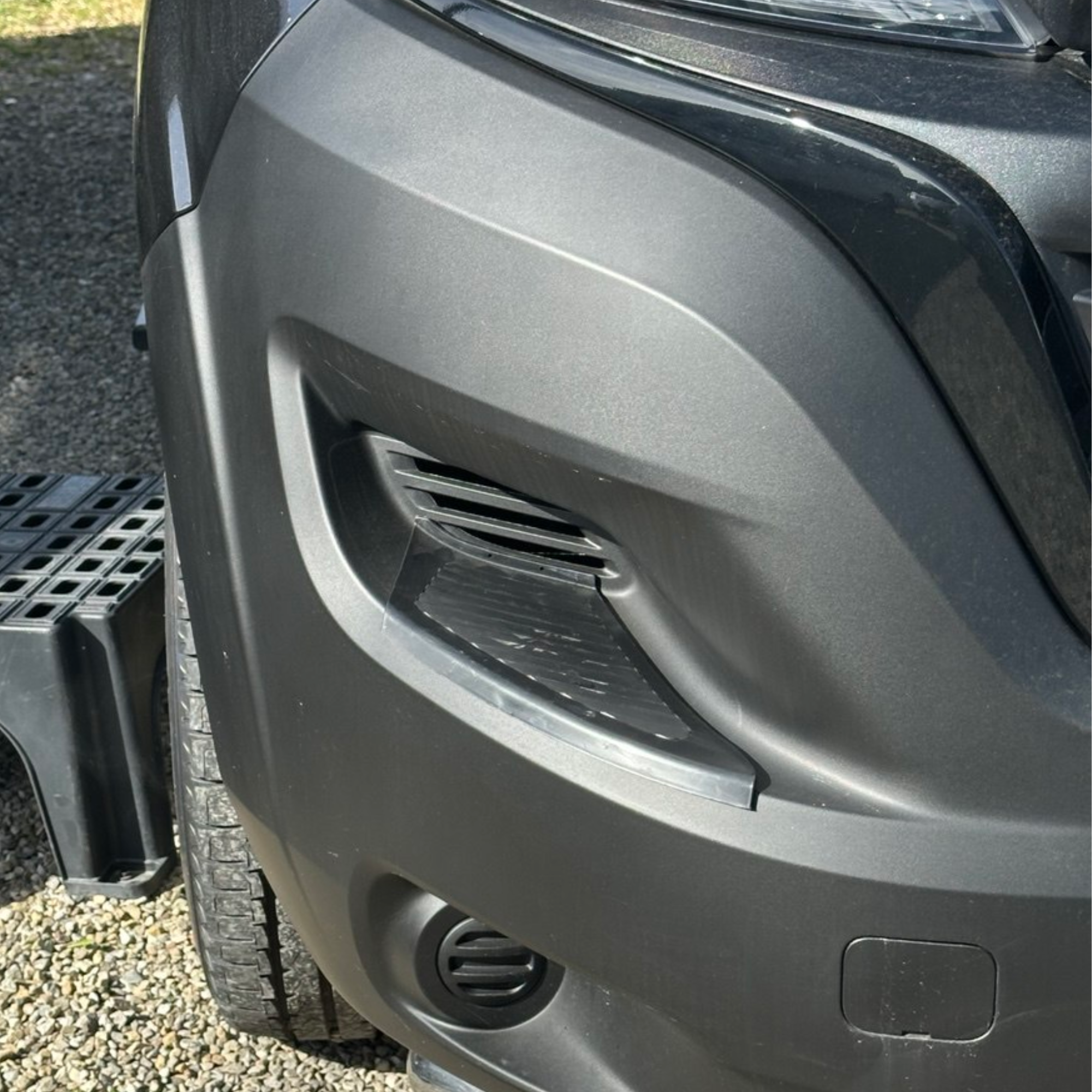 For Peugeot Boxer Front Bumper Foot Plate Protectors – Black, Set of 2 | Van-X