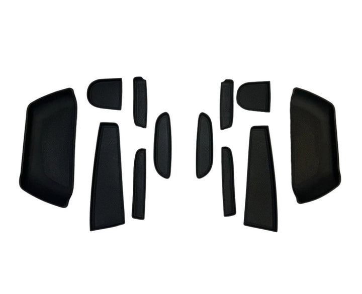 For Opel Movano Rubber Door Liner Pocket Inserts - Black - Van-X