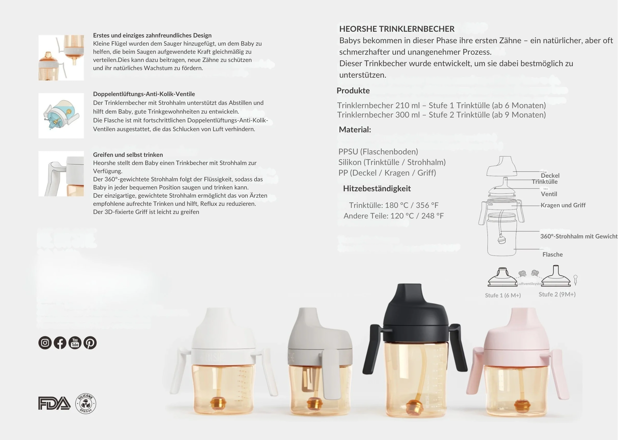 Dental Care Sippy Cup 210ml (Weiß)