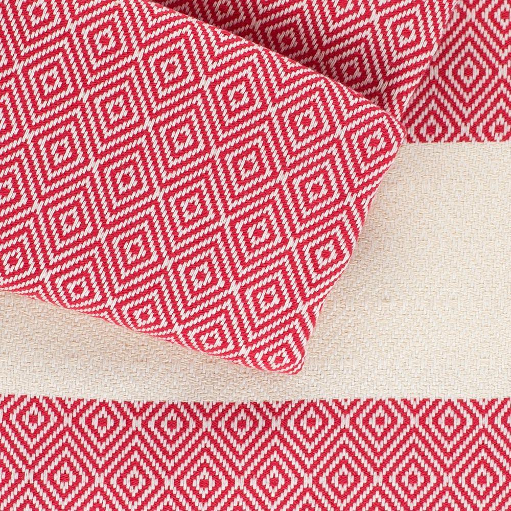 Fouta Charlotte red - hand-woven