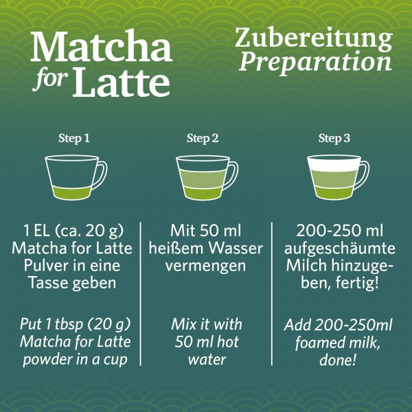 ALTHAUS Matcha Latte Pulver, Bio Grüntee-Mischung mit Rohrohrzucker, vegan glutenfrei laktosefrei, 400 g Dose, ca. 20 Portionen, mild-süßer Geschmack, schneller Genuss heiß oder kalt