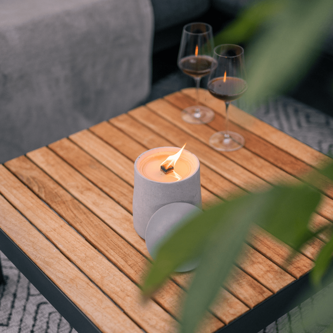 Dauerfeuer Outdoor – langlebige Kerze für Terrasse, Balkon und Garten