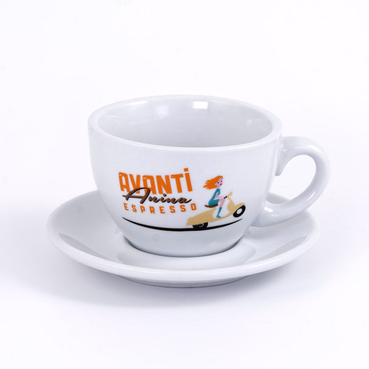 AVANTI Latte Macchiato Mug "ANINA" – Set of 2 incl. saucers, 290 ml, thick-walled & robust