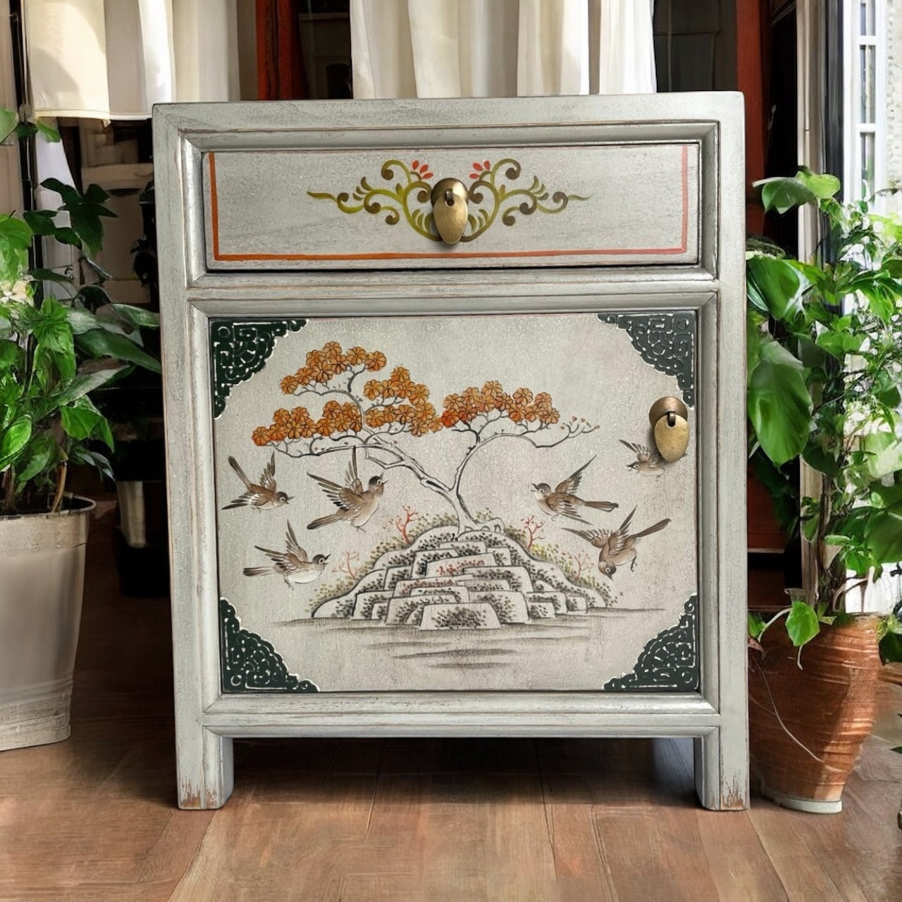 Vintage Asia Chinese Bedside Table "Vintagefog" - Item No. 35191-12