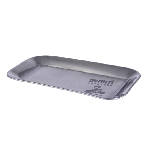 AVANTI Serving Tray made of matte stainless steel – non-slip coffee tray for espresso & cappuccino (21.5x13 cm)