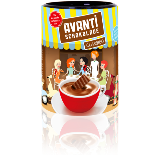 AVANTI Drinking Chocolate Classico – 400 g Can, 32% Cocoa, Classic Creamy Indulgence (hot & cold)