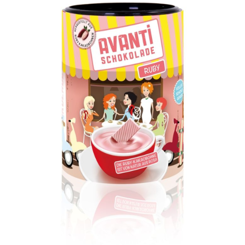 AVANTI Drinking Chocolate Ruby – 400 g tin, fruity-tart cocoa with Ruby chocolate (hot & frothy)