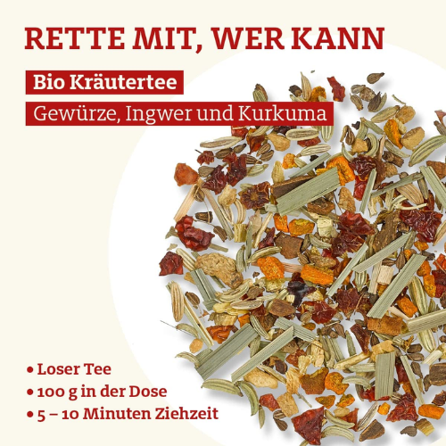 Trink Meer Tee - Rette mit, wer kann - Kräutertee - 100g Dose