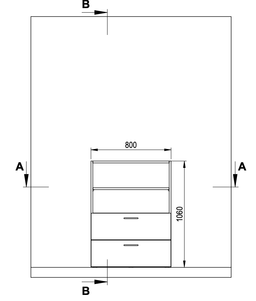 GEBA Flexishelf System Cabinet - 80cm
