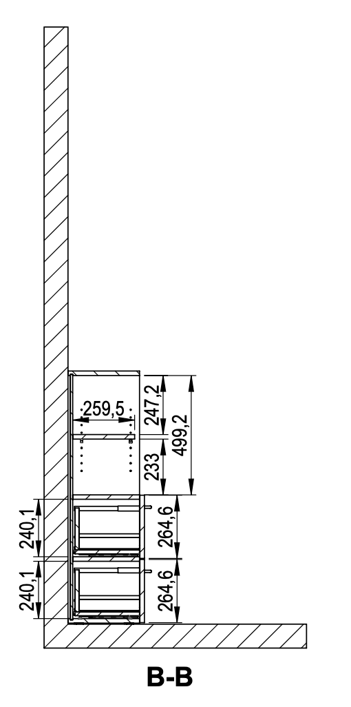 GEBA Flexishelf System Cabinet - 80cm