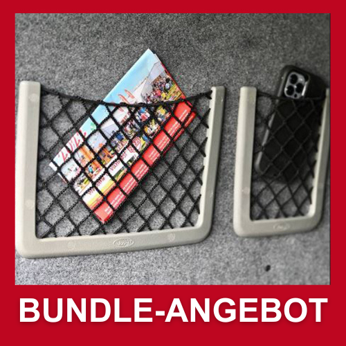 For VW T6, Storage Net Bundle Campervan Conversion Pocket (Large + Small)