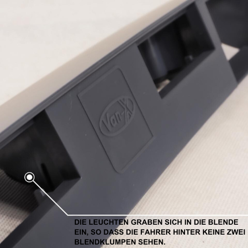 For VW T5, T5.1, Barn Door Rear Number Plate Unit – Reflex Silver