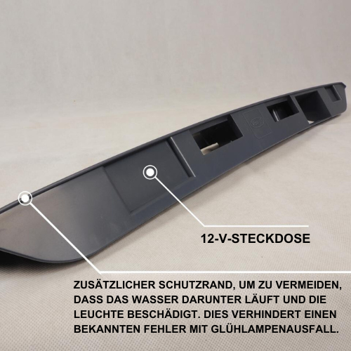 For VW T6 Barn Door Rear Number Plate Unit Modified Version - Primer