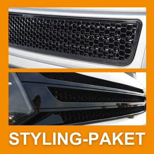 For VW T5.1 Transporter Van Front Styling Gloss-Black Package (2pcs)