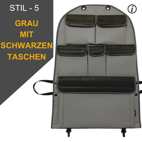 Mercedes Vito Seat Back Organizer for Single Seat & Captain's Seat – Faux Leather, 6 Pockets, Handmade