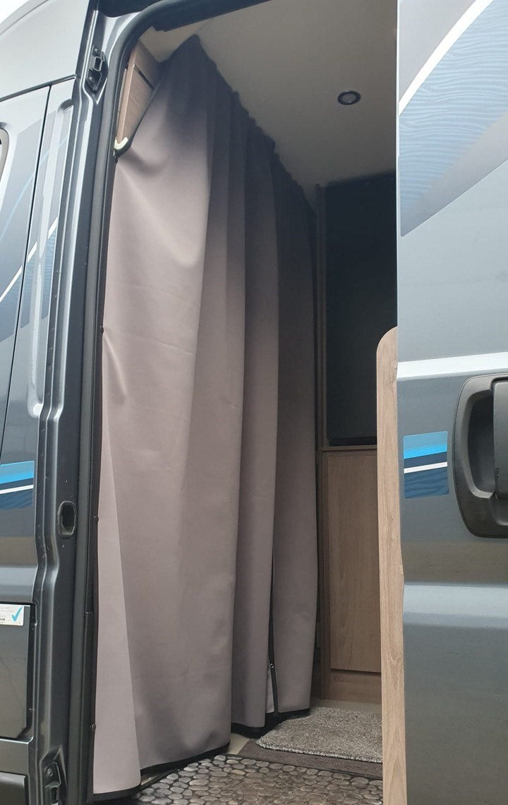For Fiat Ducato Ram ProMaster Motorhome, Campervan, Maxi-Cab Divider Premium Curtain With Rail
