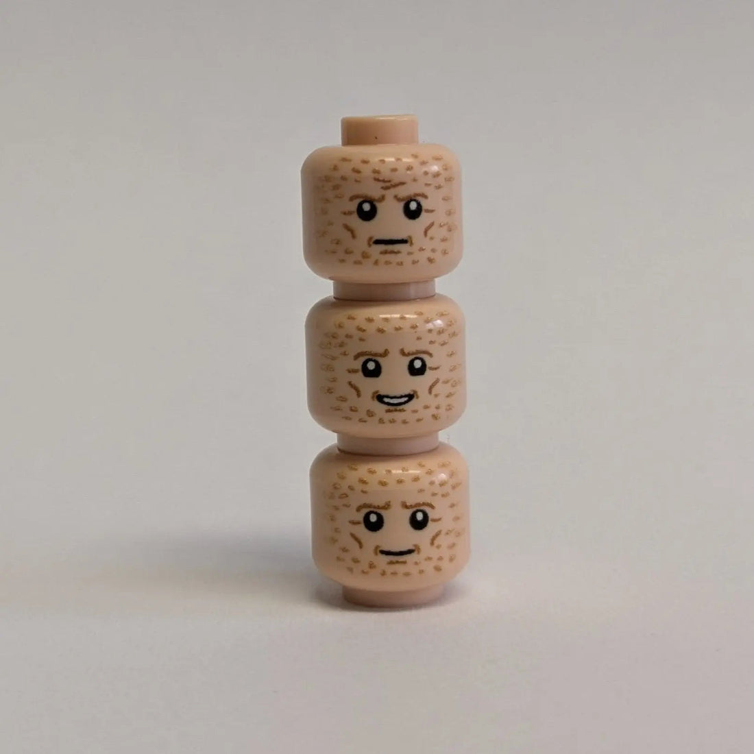Replacement Head Pack "Unmasked" (Set of 3) – Anti-Hero/Sarcasm Design – Compatible with LEGO® Minifigures | UV Print | Brickhunter.shop