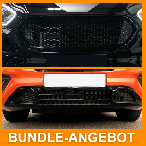 For Ford Transit Custom Gloss Black Honeycomb Grille Set - Pre-Painted and Ready to Fit