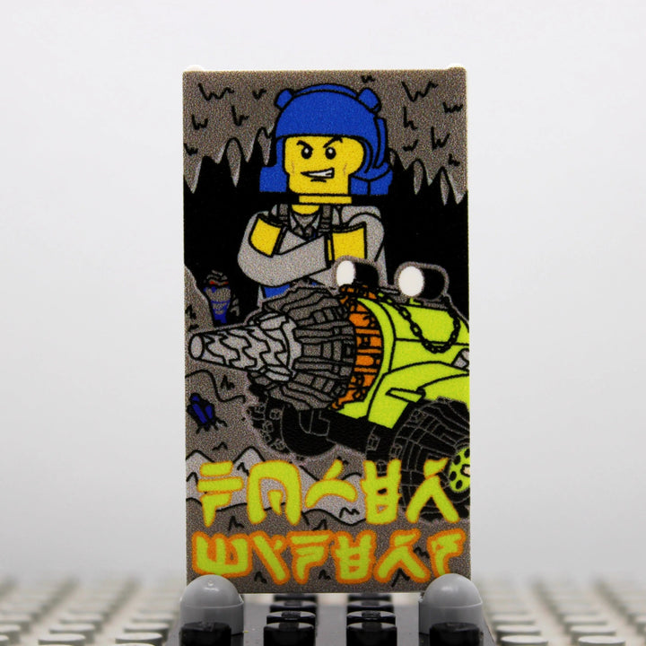 Window "Mining Guy" 1x4x6 - White | UV Print on Original LEGO® Part | MBB-Custom