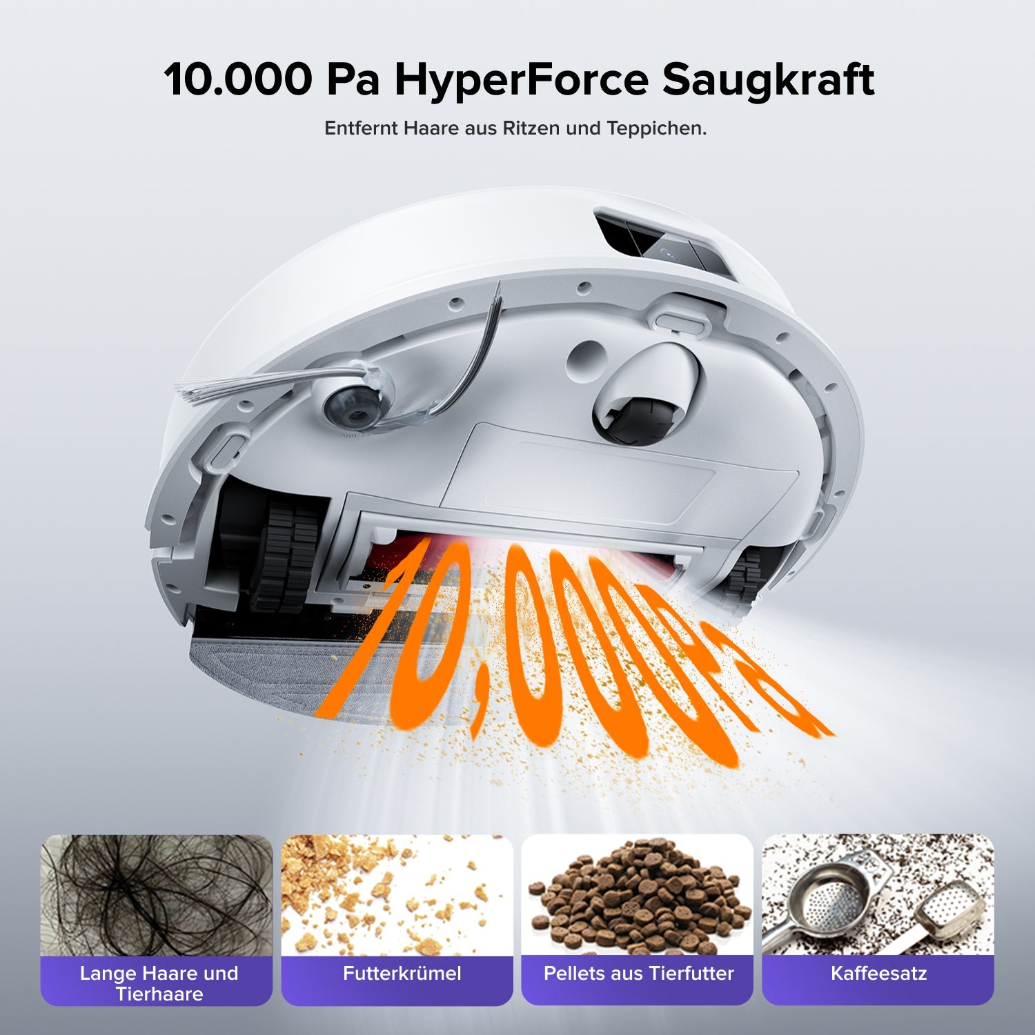 Roborock Q10 S5+ Set Saug- und Wischroboter mit Auto-Entleerungsstation mit zwei zusätzlichen Staubbeuteln