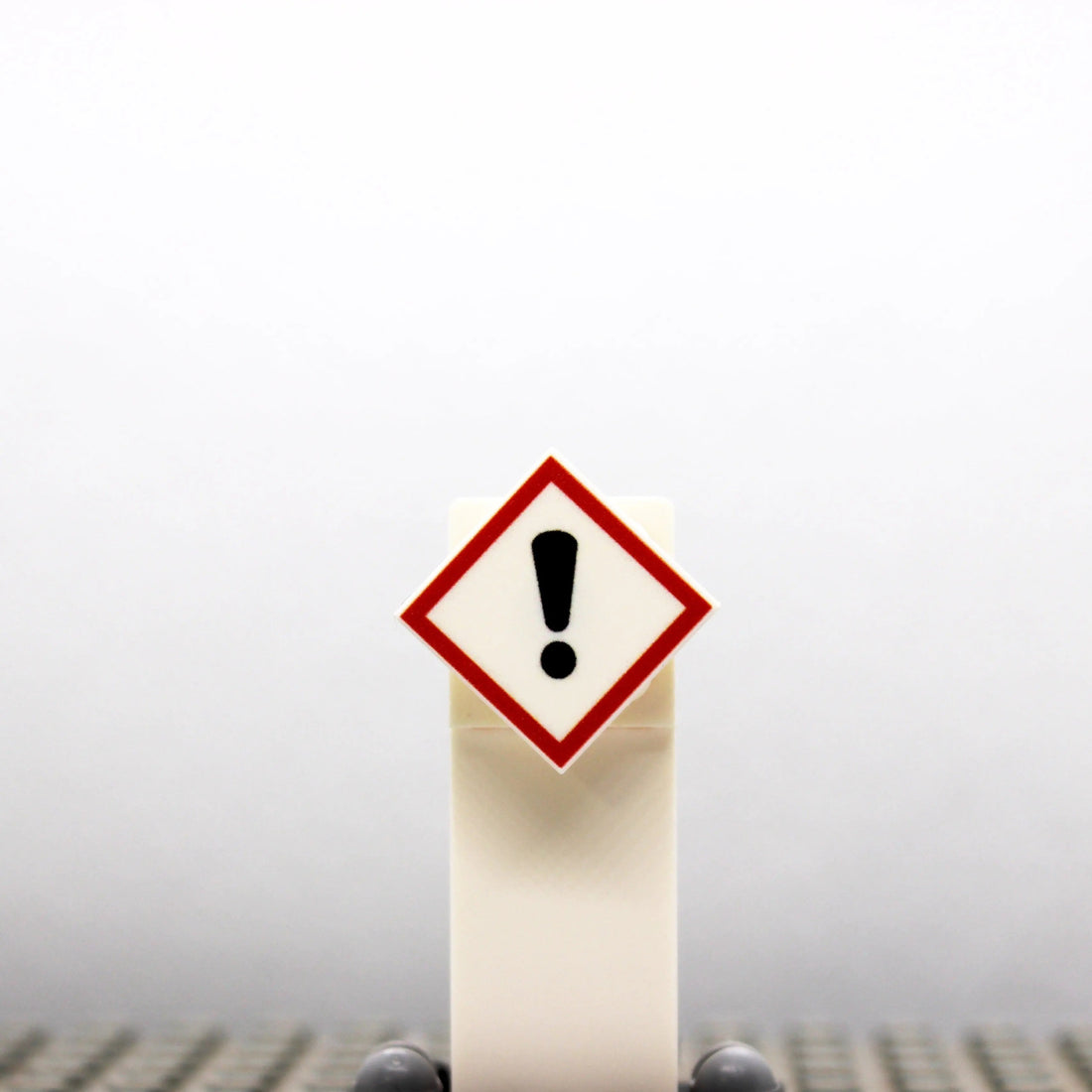 "GHS Irritant" 2x2 Tile - Printed LEGO® Tile (white) | UV Direct Print | Brickhunter.shop