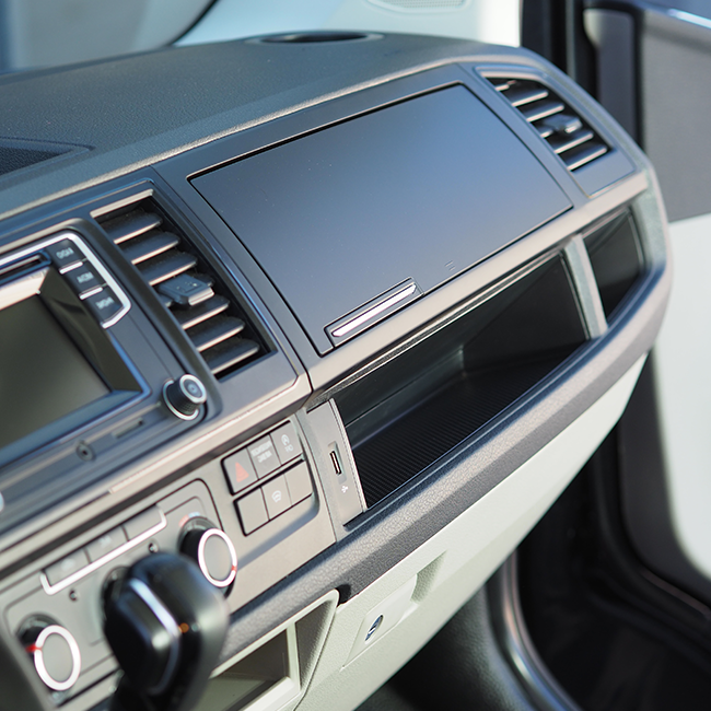 VW T6 Glovebox Complete (Textured) LHD – Full Replacement, Plug & Play, ABS/PP, comfortable Dashboard Look