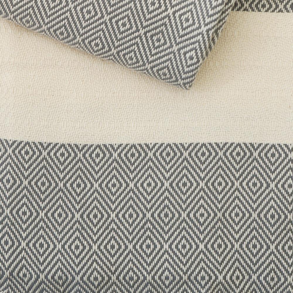 Hamam towel Charlotte dark grey - hand-woven
