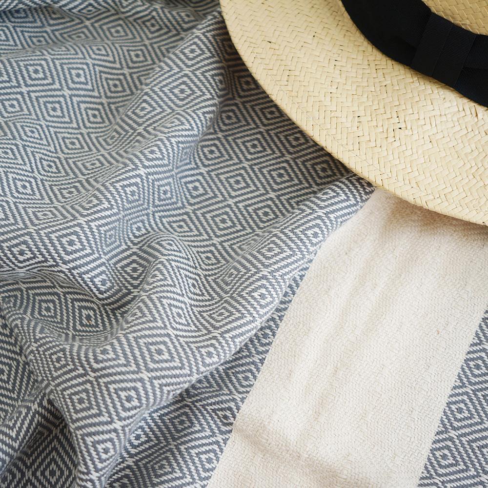 Hamam towel Charlotte dark grey - hand-woven