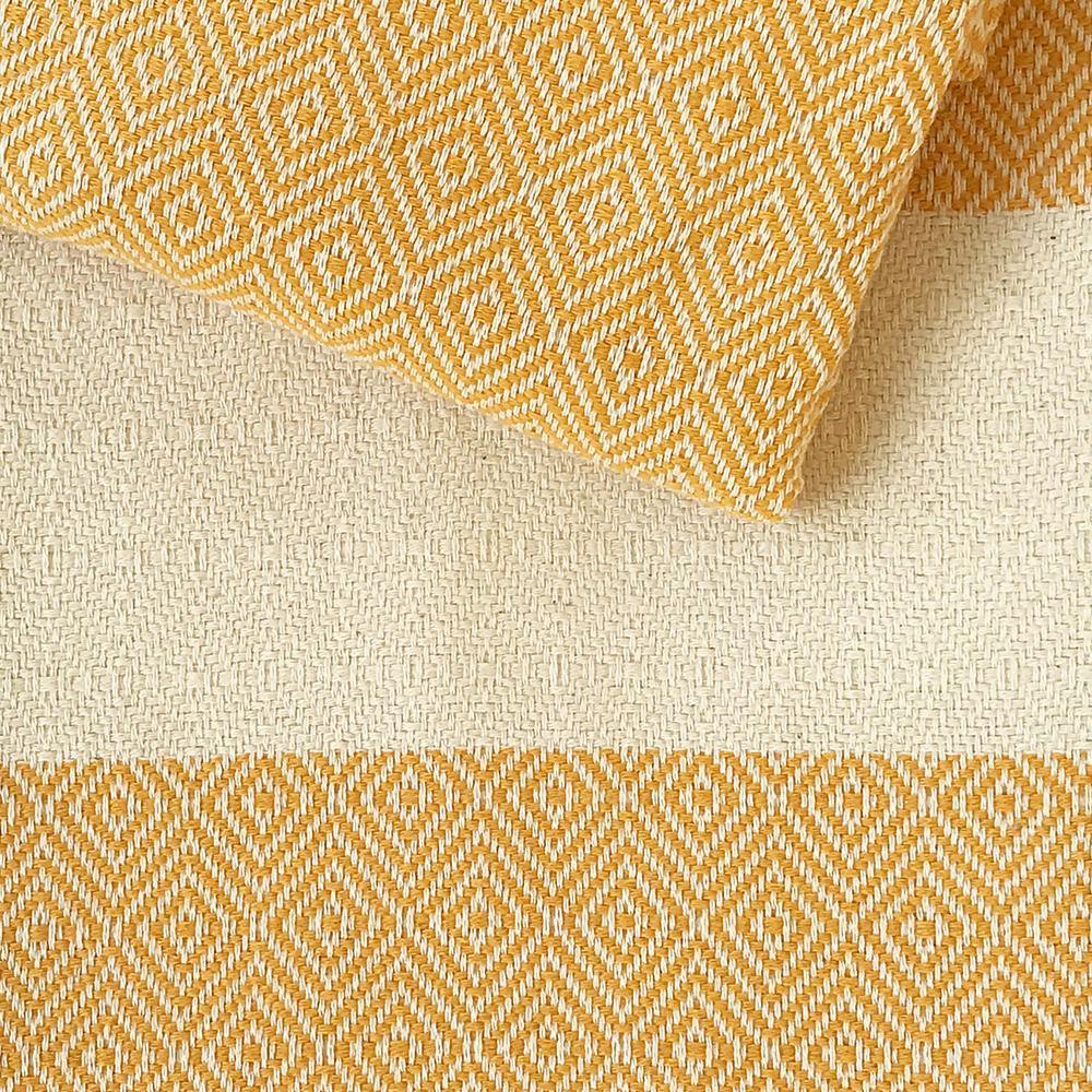 Charlotte Hammam towel yellow - hand-woven