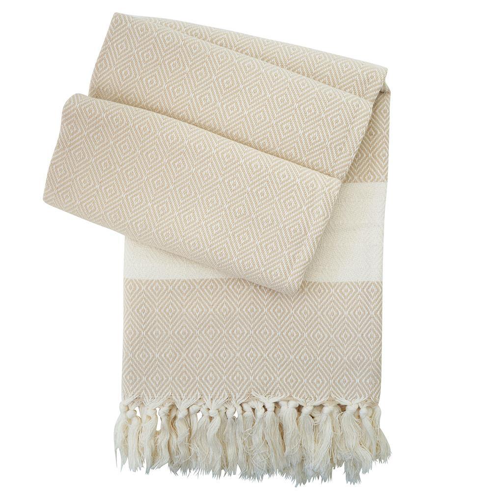 Charlotte Hammam towel beige - hand-woven