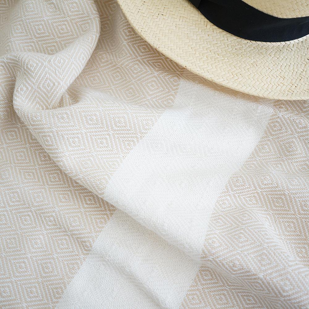 Charlotte Hammam towel beige - hand-woven