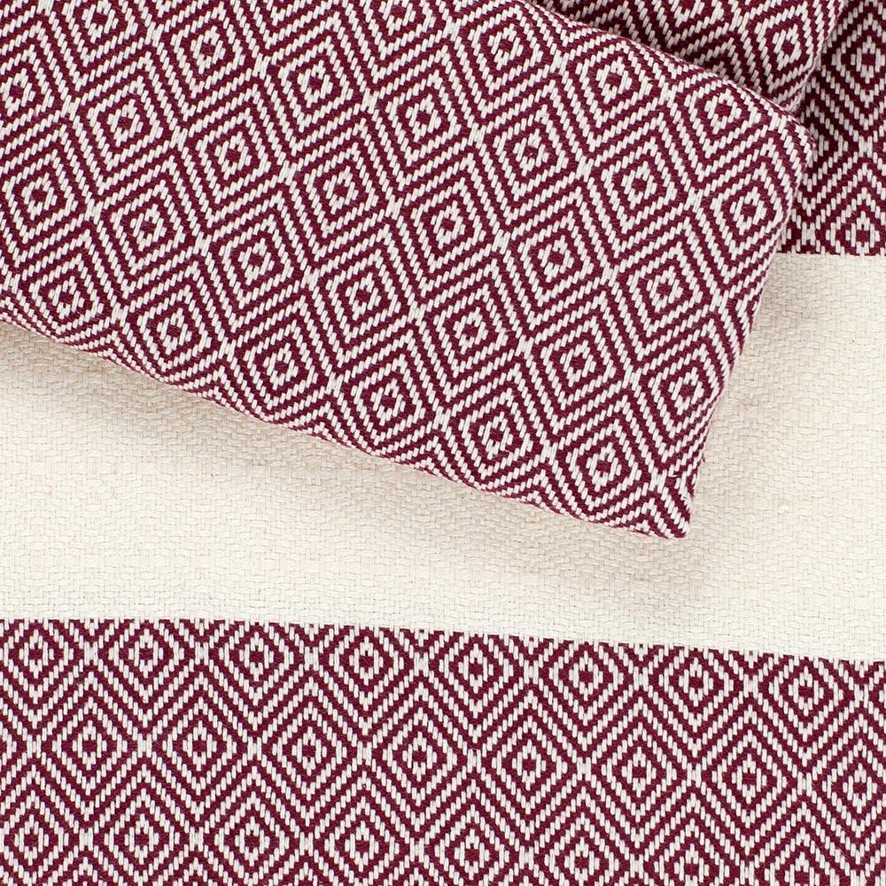 Fouta Charlotte bordeaux - hand-woven