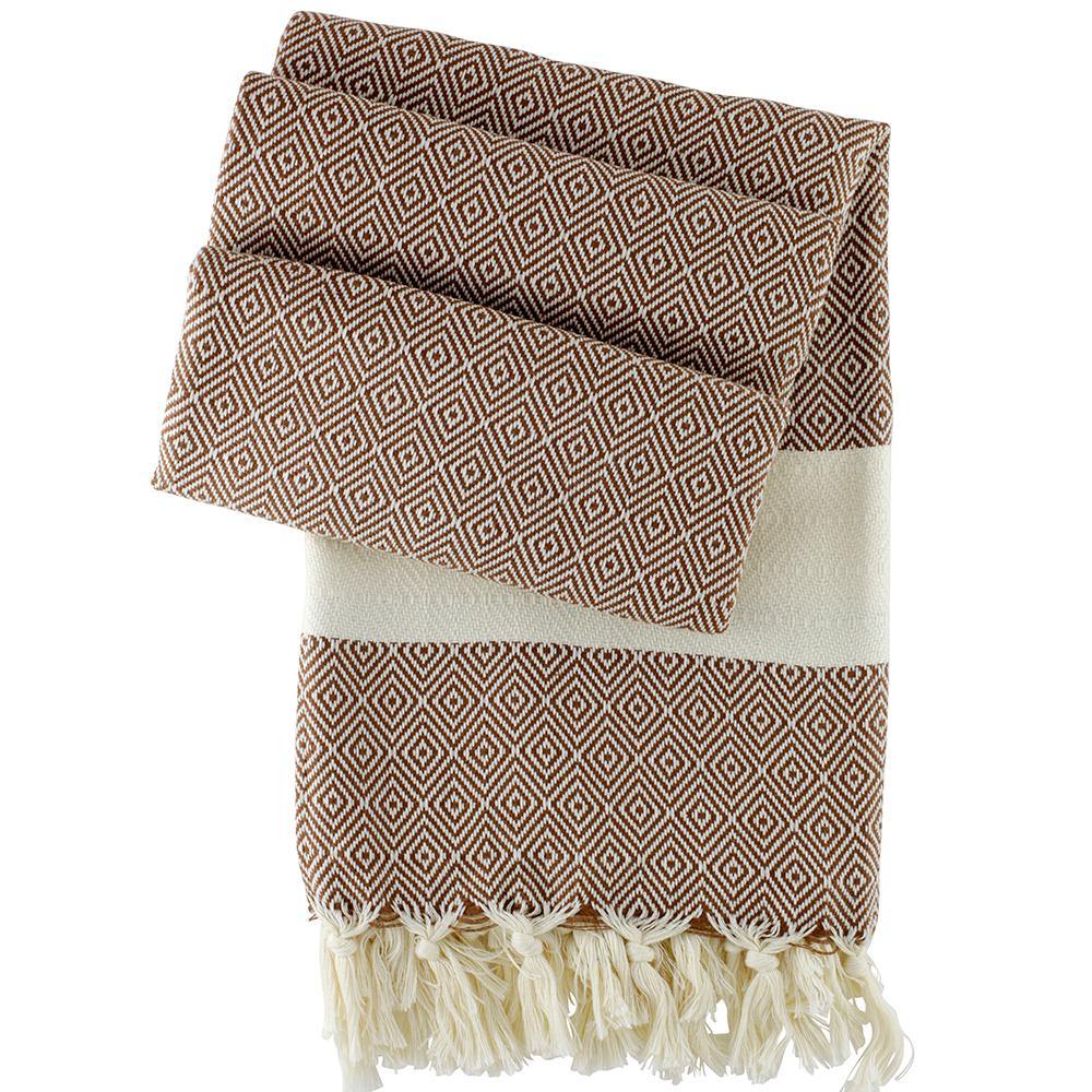 Hamam Towel Charlotte brown - hand-woven