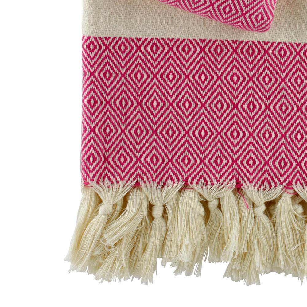 Fuchsia Charlotte Hammam Towel - Handwoven