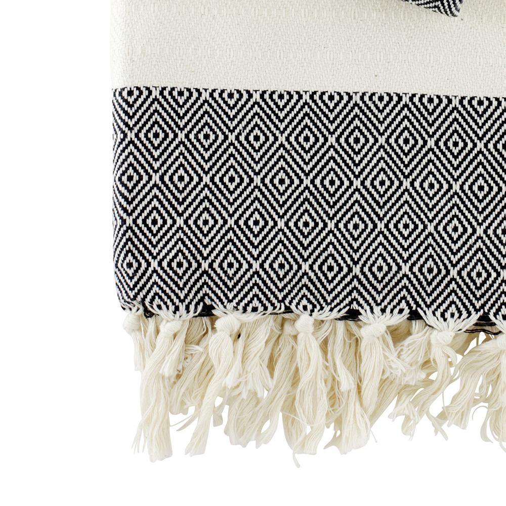 Hamam Towel Charlotte black - handwoven