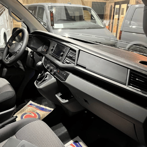 VW T6.1 Glove Compartment Lid with Magnetic Closure – OEM Textured, PP Plastic, Quick Release
