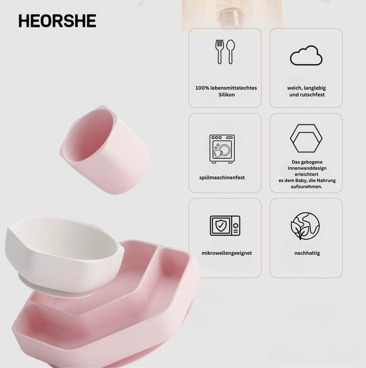Toddler Feeding Set (Grau)