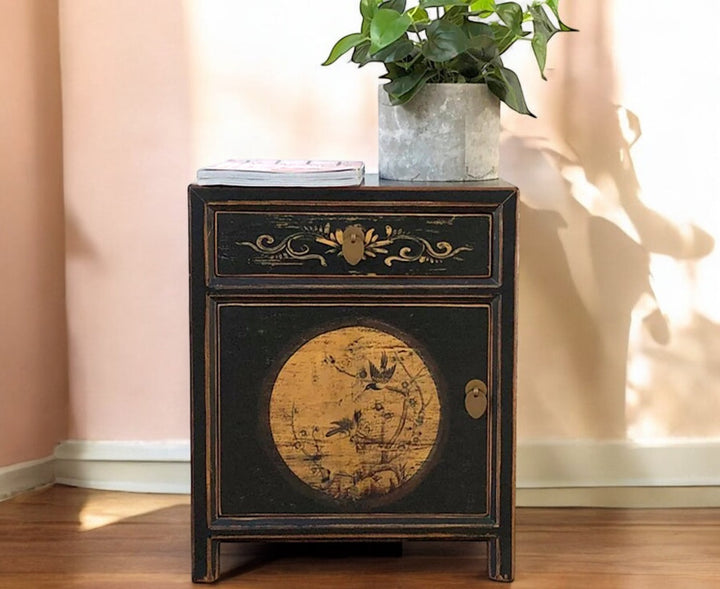 Vintage Asia Chinese Nightstand "LesNoirs" - Art. 35191-11