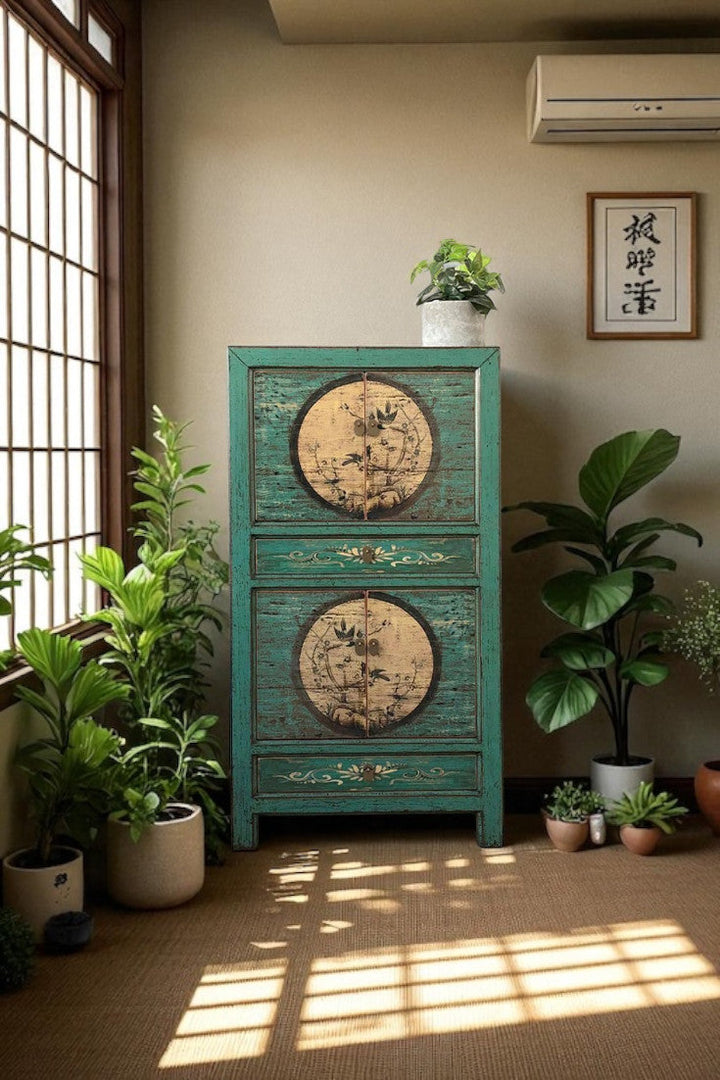 Vintage Asian Wedding Cabinet Chest of Drawers "Aurora" - Art. 33723-6