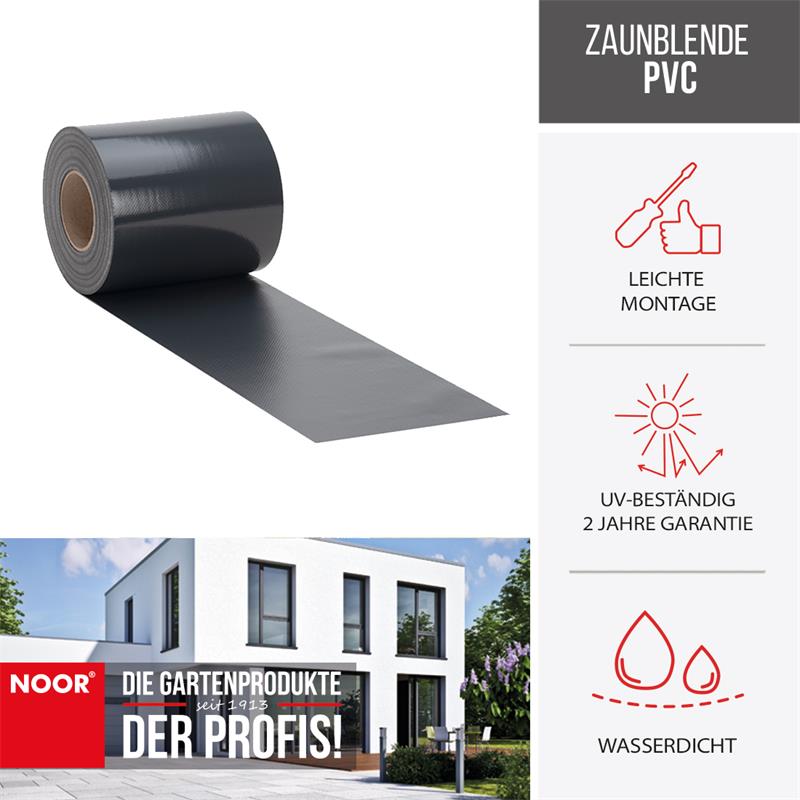 Sichtschutzstreifen PVC Zaunblende - 19 cm x 35 m