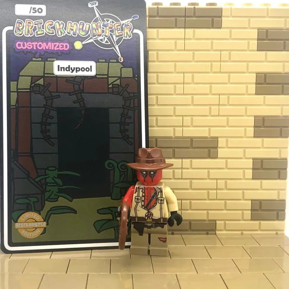"Indypool" Minifigure - 1 of 50 Limited Edition | UV print on original LEGO® parts | incl. blister